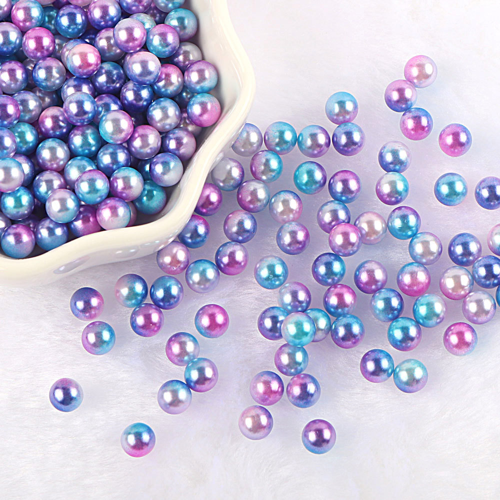 Feildoo 6 mm ABS Faux Pearls No Hole, Faux Pearl Beads Filler Beads Jewelry  Making Rainbow Beads for Craft Necklaces Bracelets Jewelry Making - 100g